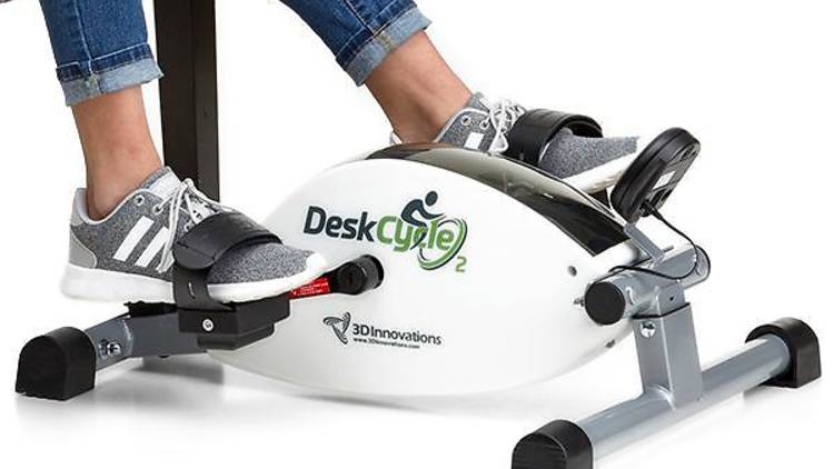 Under-desk exercise bike by DeskCycle