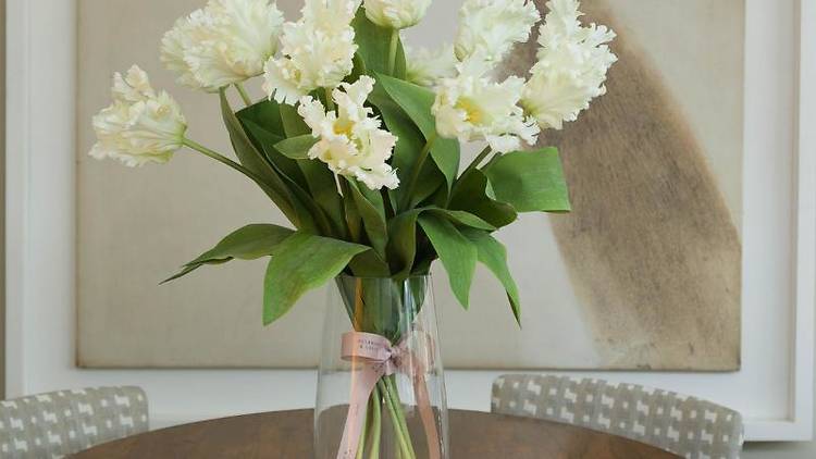 Faux vanilla parrot tulips 