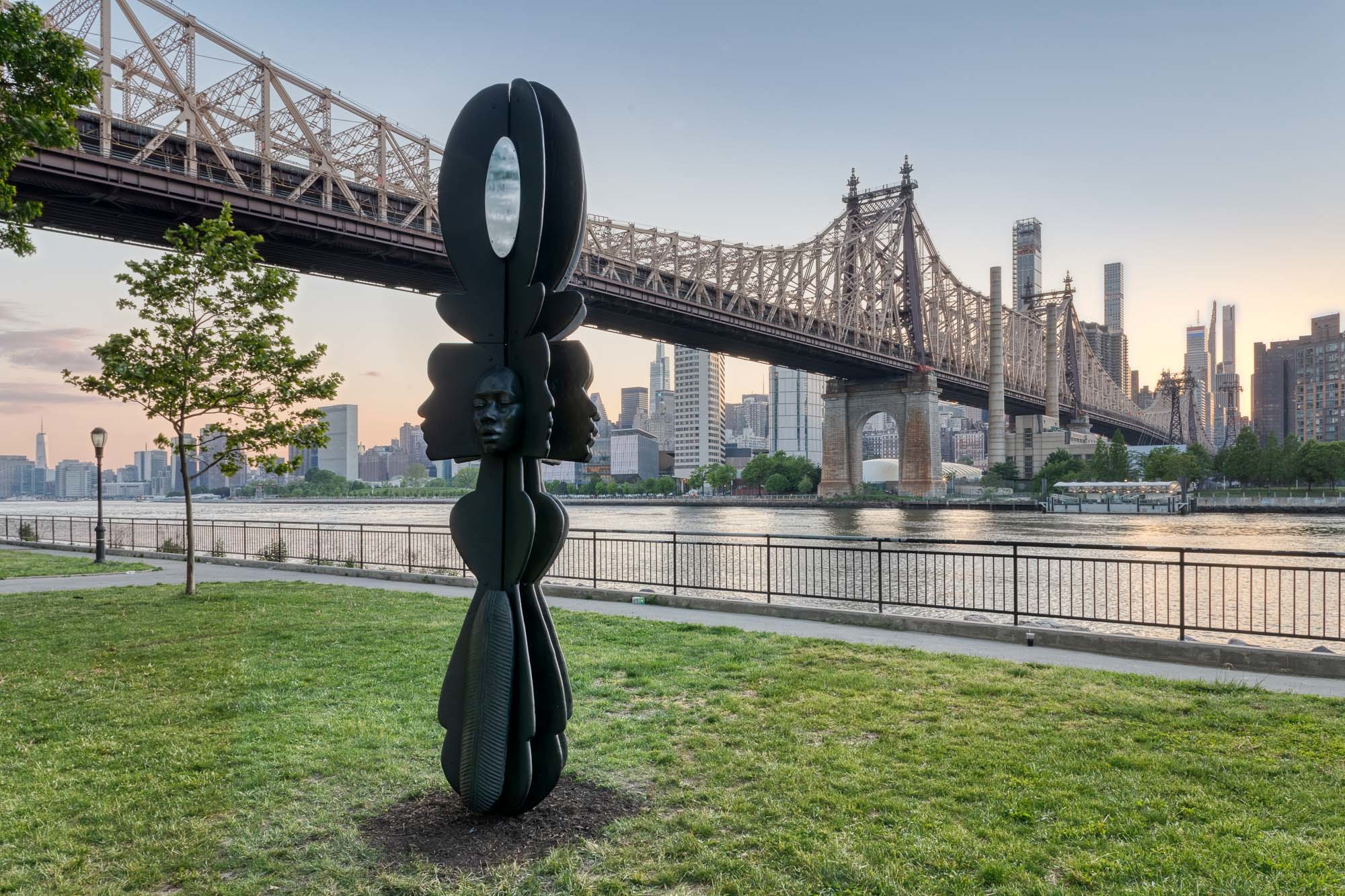 "RockIt Black," by Tanda Francis, in Queensbridge Park, Queens