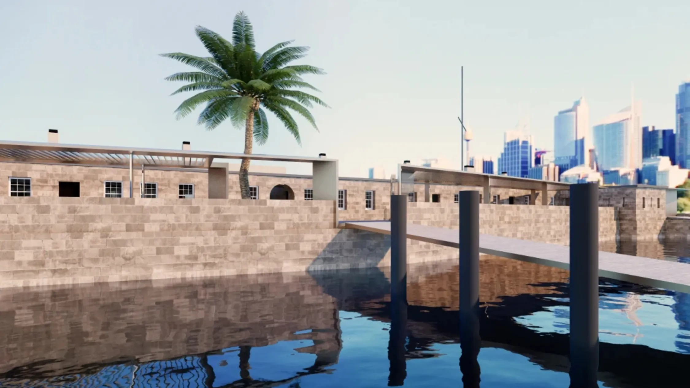 A render of the Fort Denison upgrades