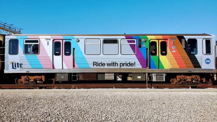 Chicago Transit Authority Pride train 2021