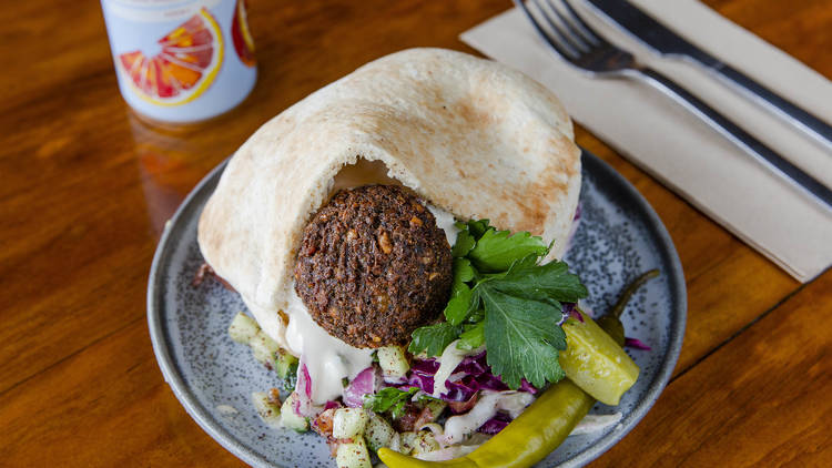 Just Falafs falafel pita