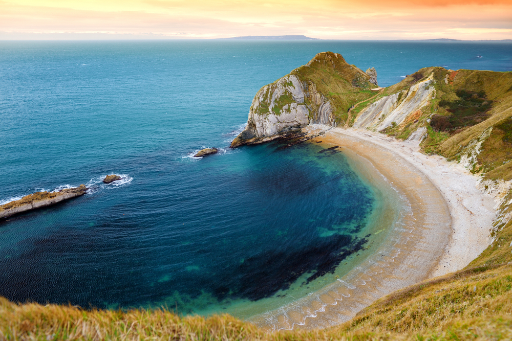 UK, Northern Ireland, White Rocks Bay and beach, along the