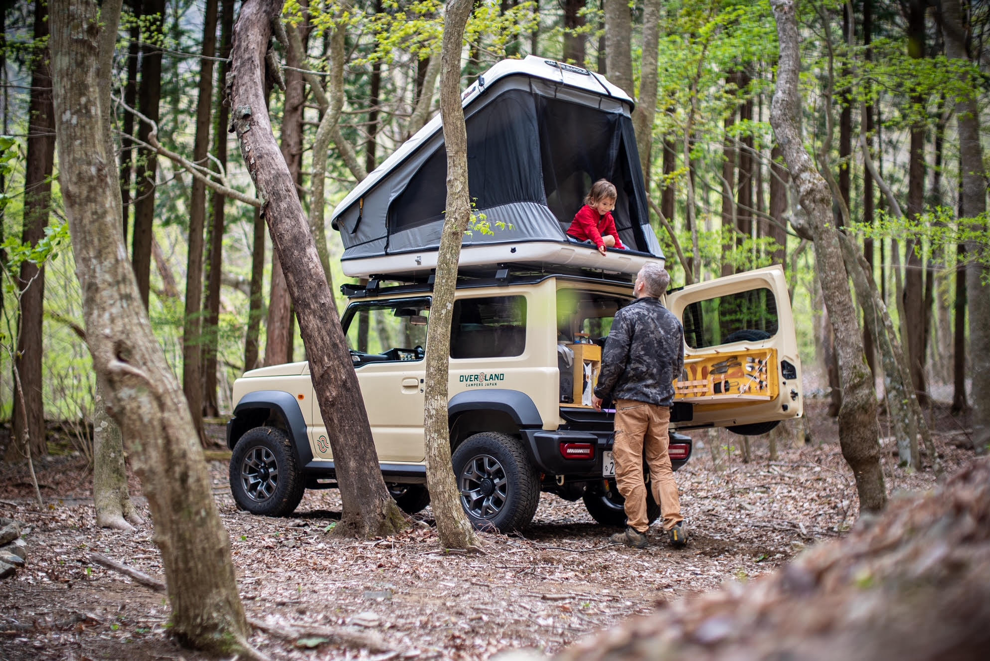 Go on a road trip across Japan in a fully equipped camping car with a  rooftop tent