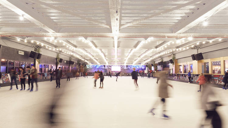 Skating at QUEENS, ice skating