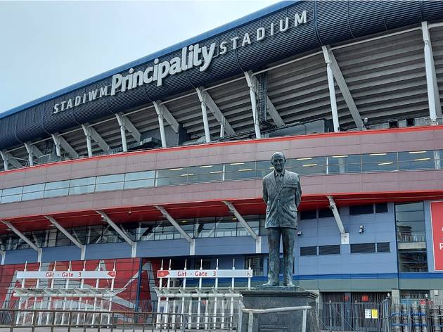 The Principality Stadium in Cardiff, Wales Sir Tasker Watkins stands outside the mecca of Welsh sport