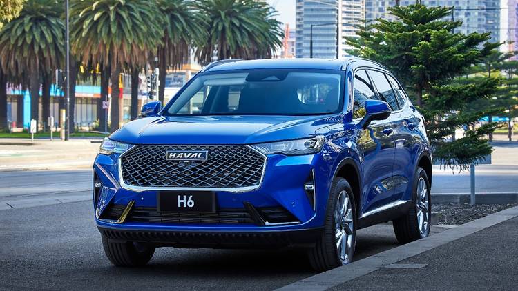 A blue Haval H6