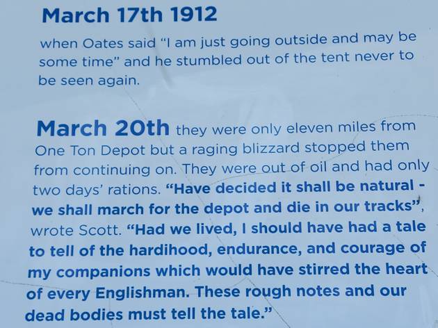 Scott of the Antarctic Exhibition, Cardiff The sobering finale of Captain Scott's great adventure