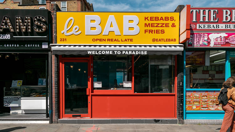 Exterior of a kebab shop