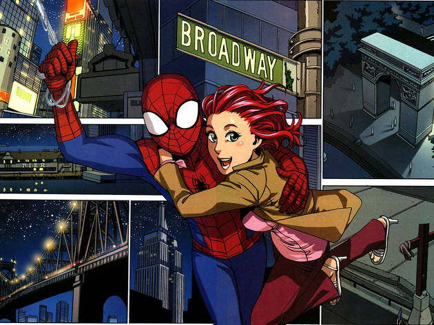 Spiderman Loves Mary Jane Ilustración de spiderman y mary jane de adolescentes