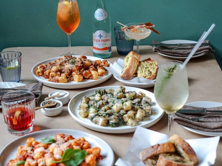 Get bottomless gnocchi and cocktails at Mamma's Boy Trattoria