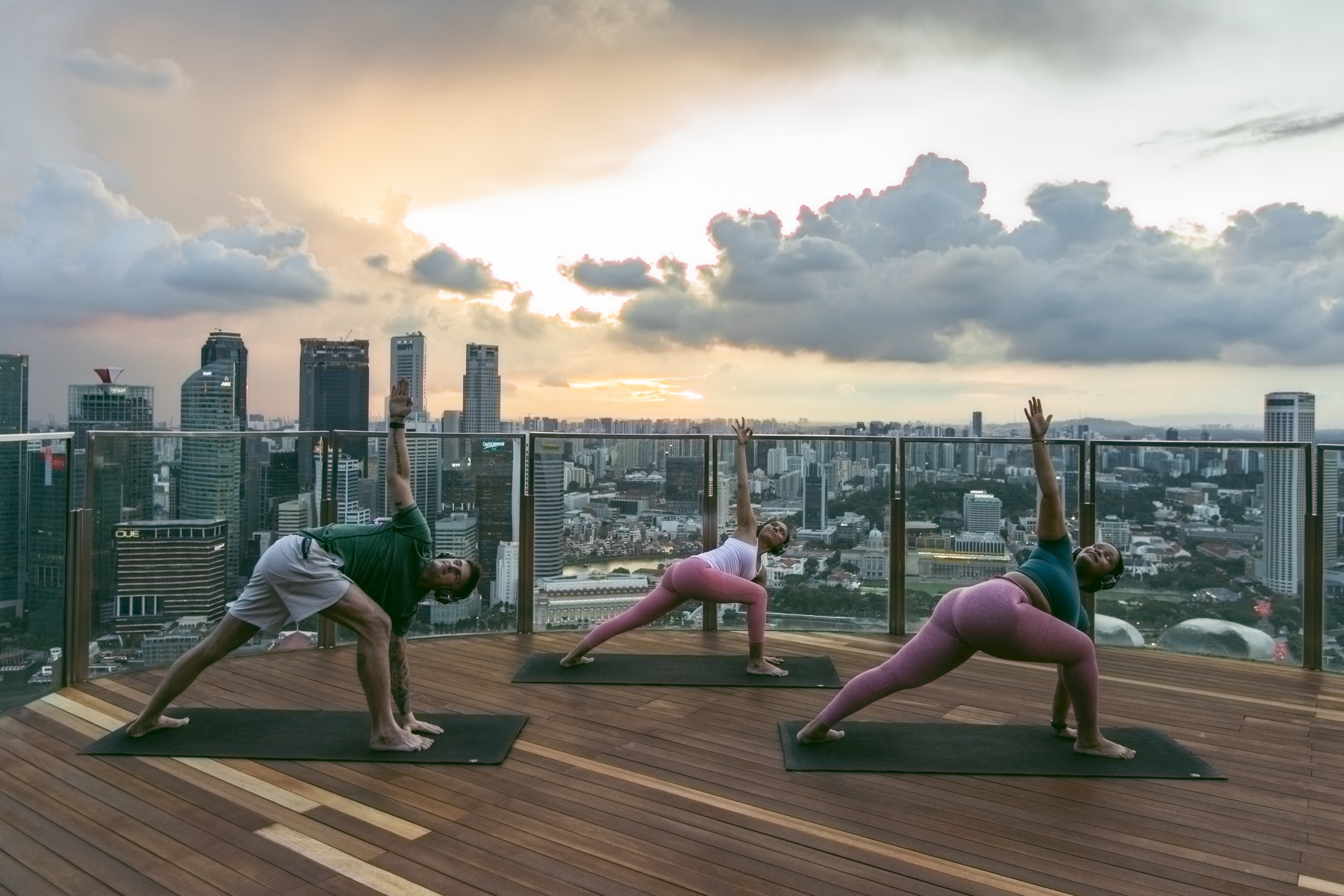 Join a yoga session with panoramic views of Singapore at Marina Bay Sands  SkyPark
