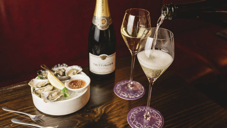 Bar Margaux Bastille Day Champagne and oysters