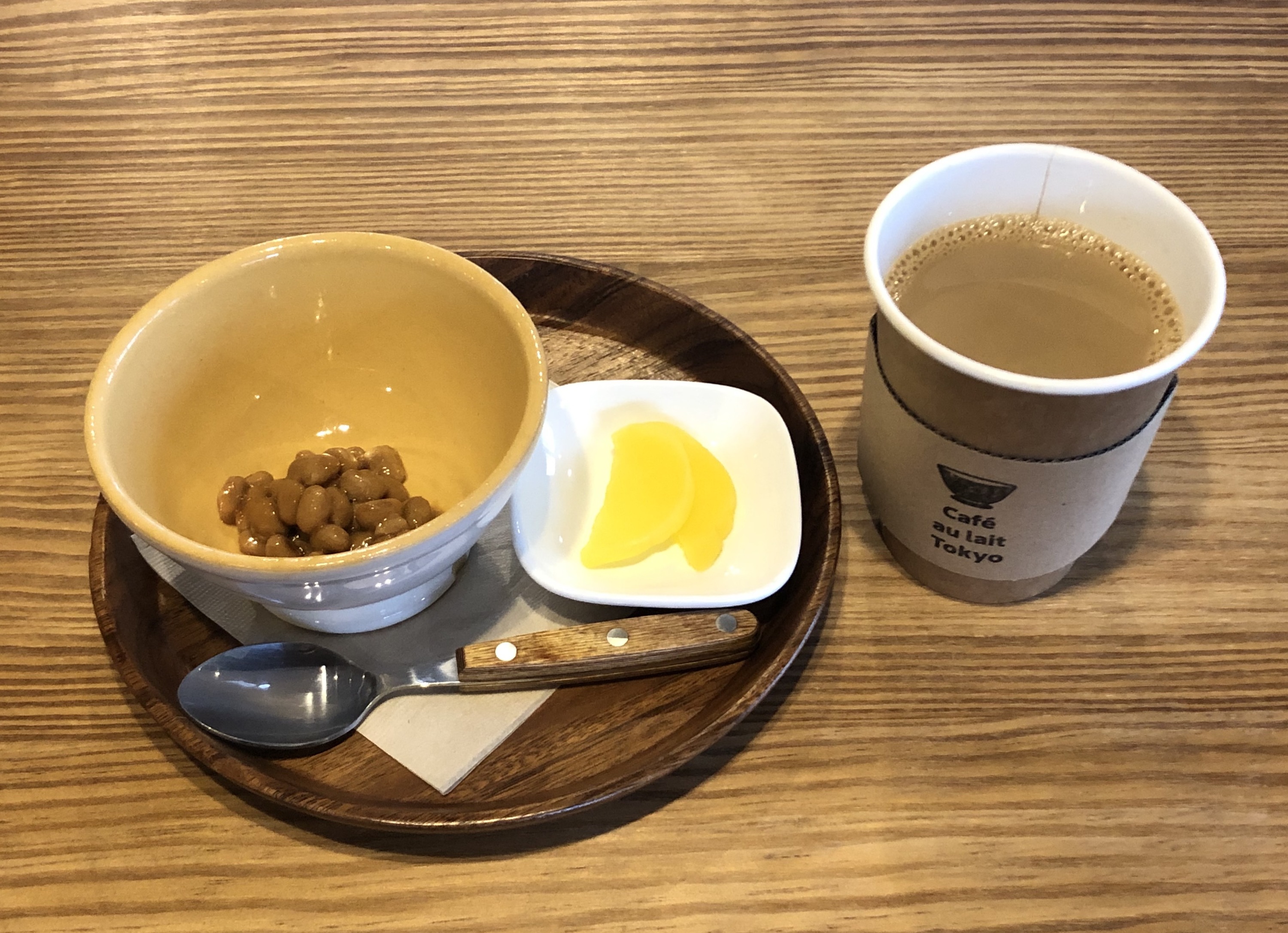 試作品の『納豆カフェオレ』