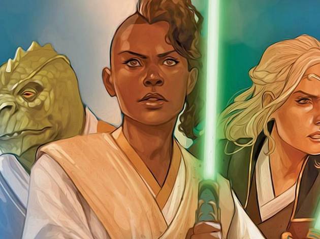 Star Wars The High Republic: Ilustración de tres personajes del cómic Star Wars The High Republic