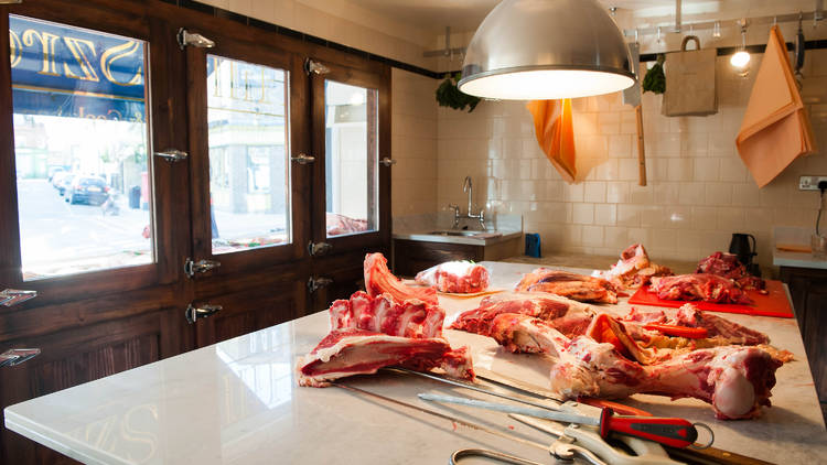 meat on a counter 