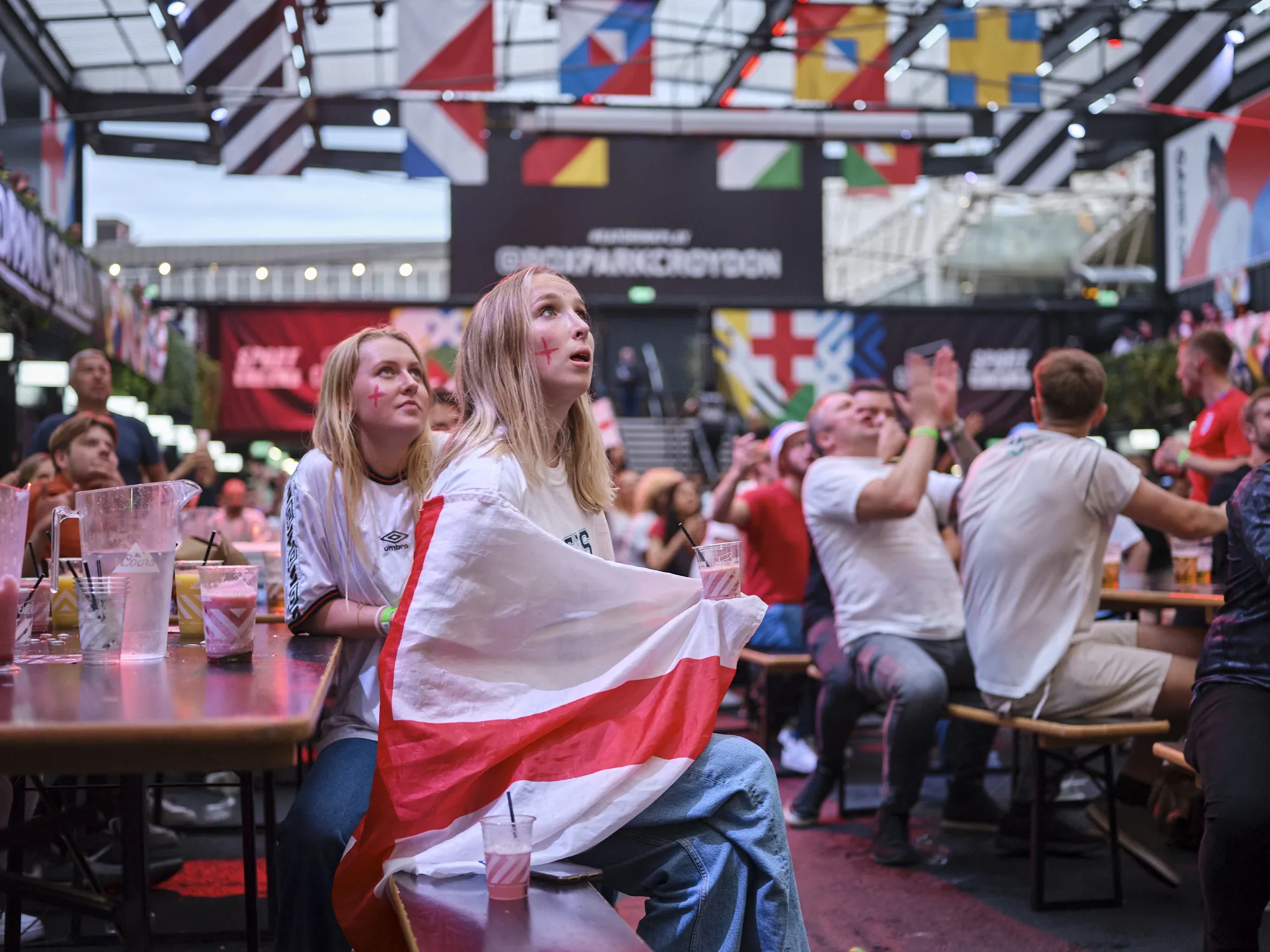 England fans at Boxpark Croydon