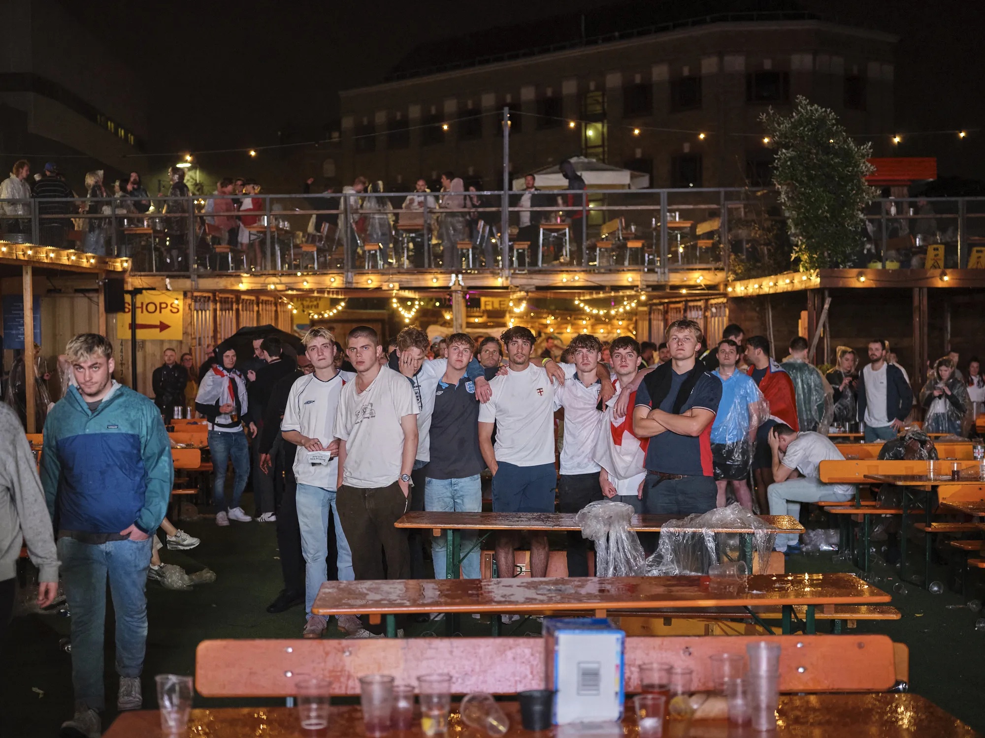 England fans failing to socially distance properly