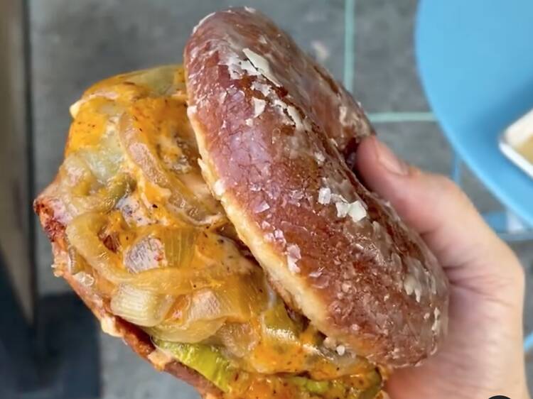 An Impossible Burger doughnut is now at Smorgasburg An Impossible Burger doughnut is now at Smorgasburg
