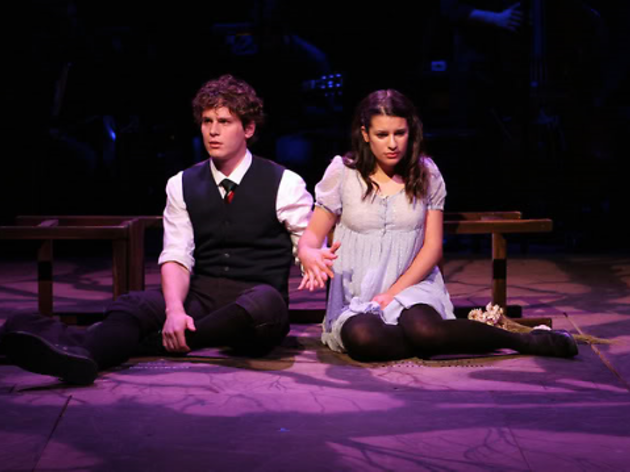 Jonathan Groff and Lea Michele in Spring Awakening (2006) Jonathan Groff and Lea Michele in Spring Awakening (2006)