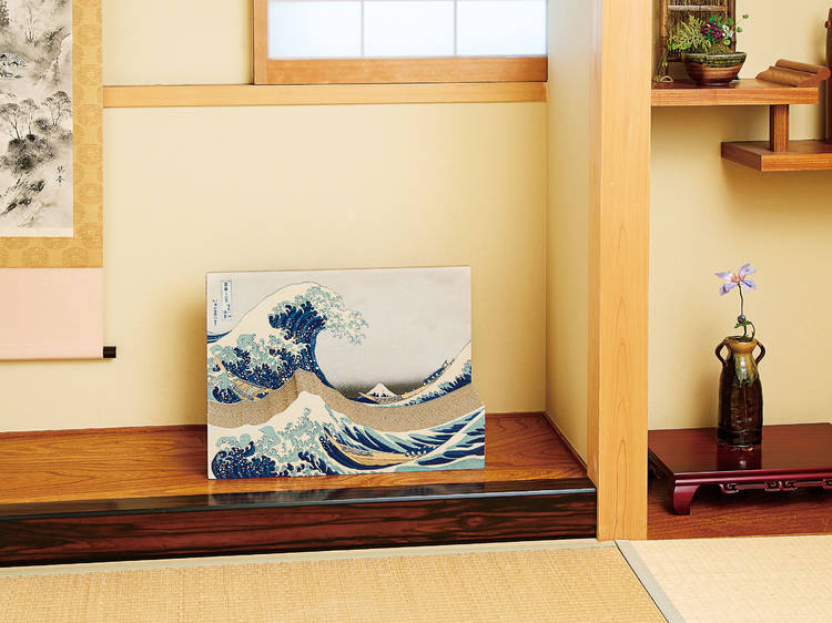 Hokusai ukiyo-e cat scratching post Hokusai ukiyo-e cat scratching post
