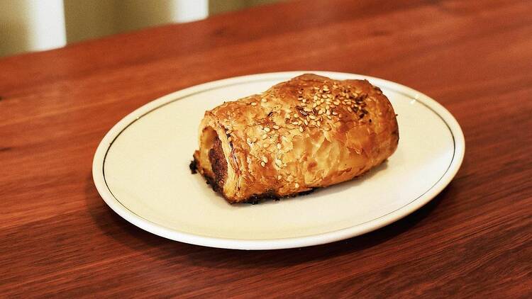 Sausage roll at Falco Bakery