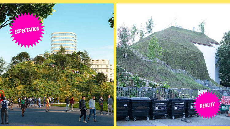 Marble Arch Mound planning image versus reality 