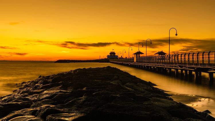 St Kilda Beach Pier sunset