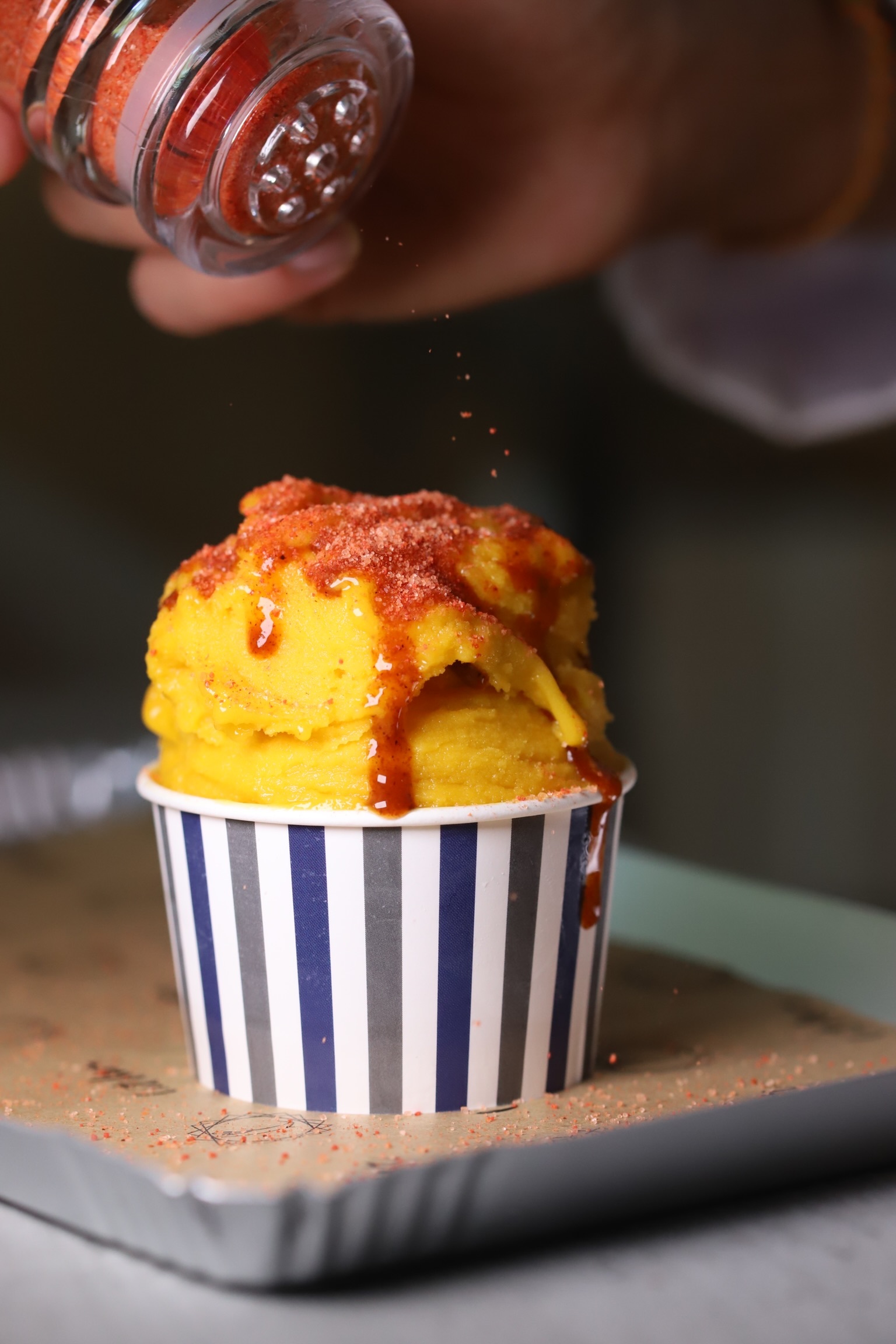 Sorbet de mango salat, a la mexicana