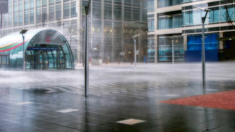 London with thunderstorm