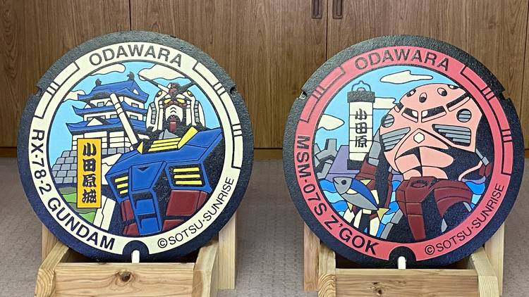 Gundam manhole cover