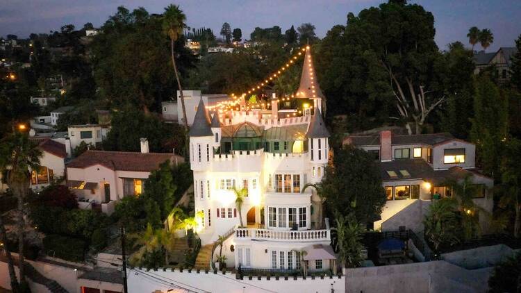 A multi-tiered tower in Hollywood