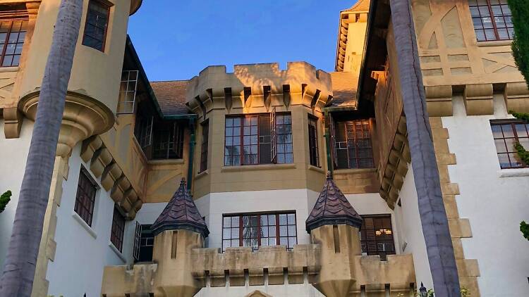 A room in a fortified complex in Long Beach