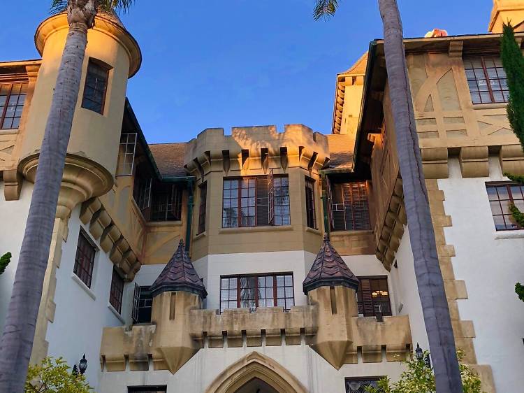 A room in a fortified complex in Long Beach