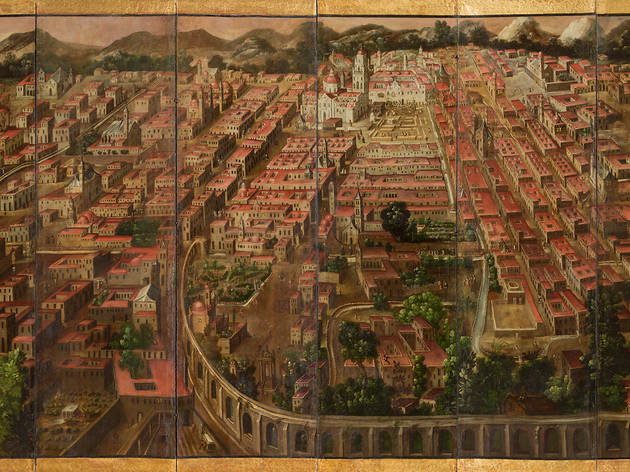 Biombo de la conquista de México y La muy noble y leal ciudad de México (Museo del Prado) Biombo de la conquista de México y La muy noble y leal ciudad de México (Museo del Prado)