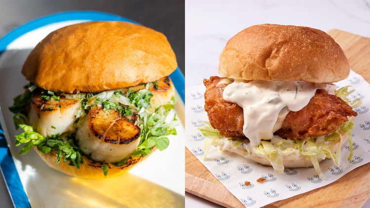 Honbo seafood burgers