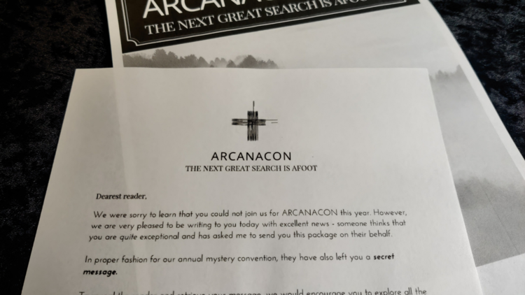 A letter that is included in an at-home escape room.