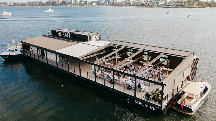 A huge events space floating on the Swan River