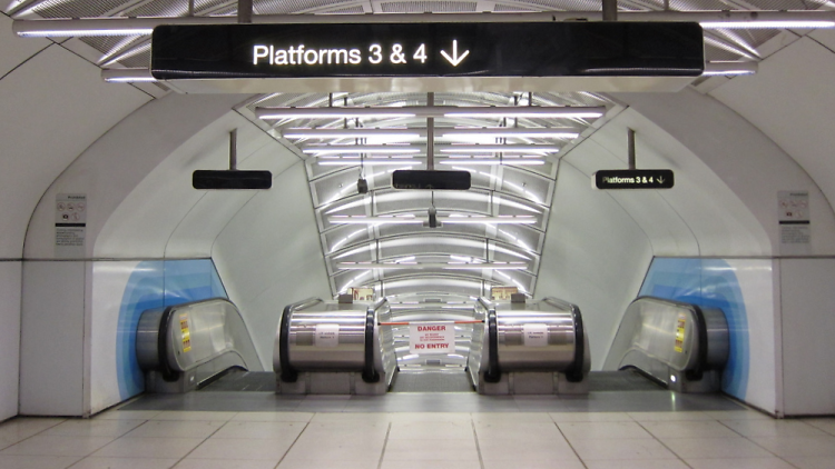 Escalators at Parliament Station, Melbourne 2005