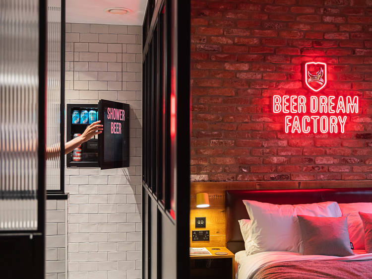 You can drink craft ale in the shower at this Manchester beer hotel