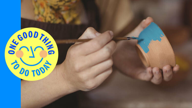 Slow down and paint pottery in Brooklyn