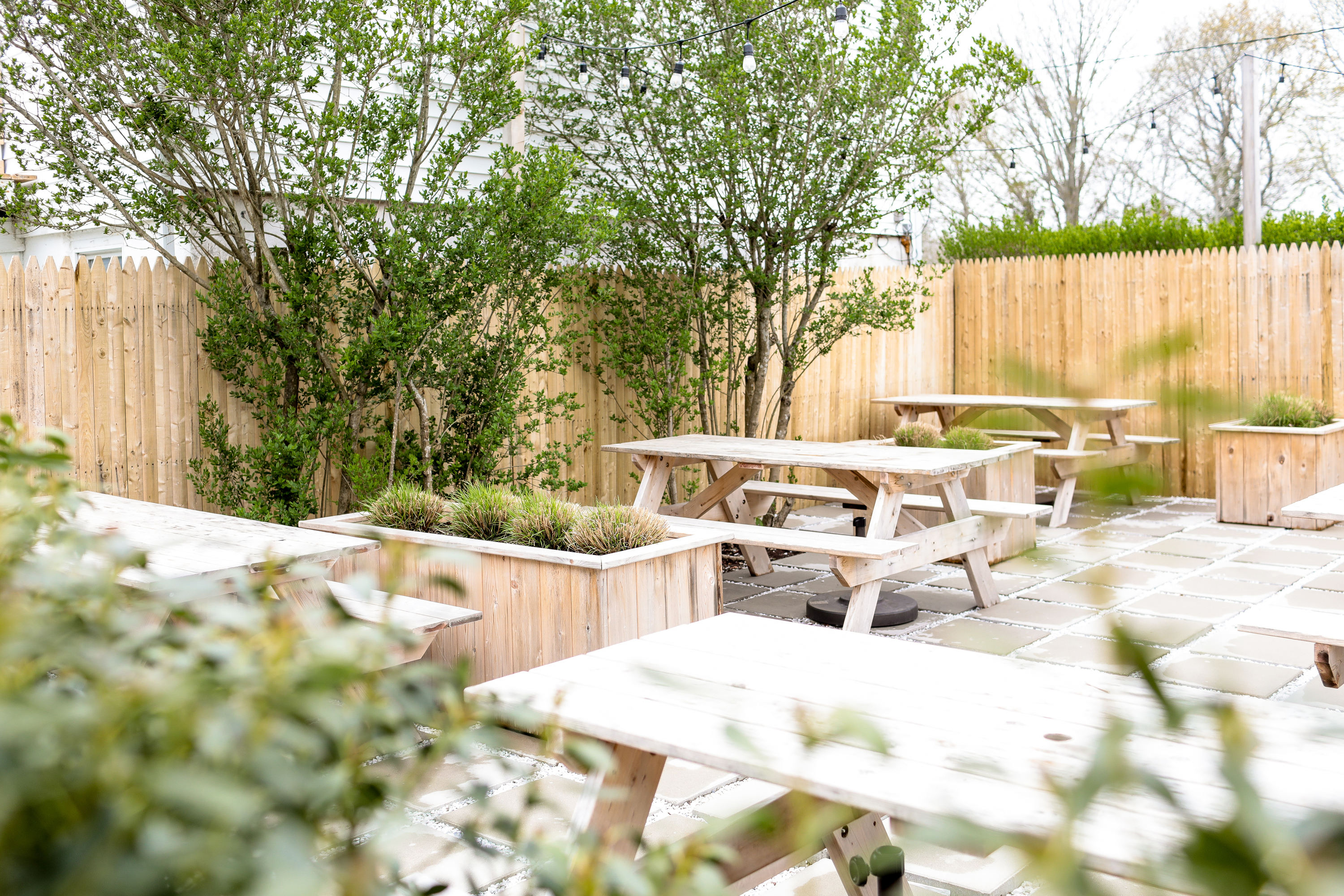 The beer garden at Main Street Tavern