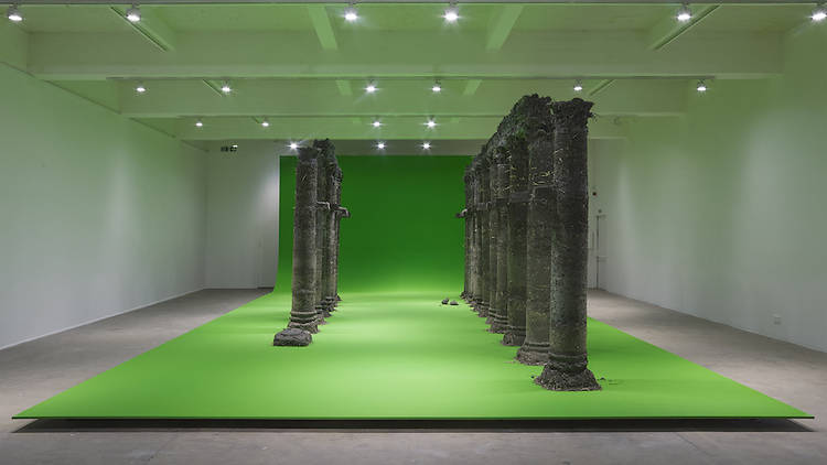 curtain call, variations on a folly (2021). Installation view, Chisenhale Gallery, London, 2021. Commissioned and produced by Chisenhale Gallery, London. Courtesy of the artist. Photo: Andy Keate