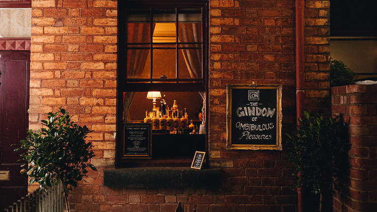 The "gindow" (Gin window) at Little Lon Distillery