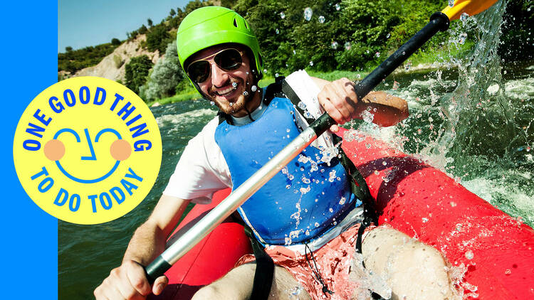 Raft down the Delaware River