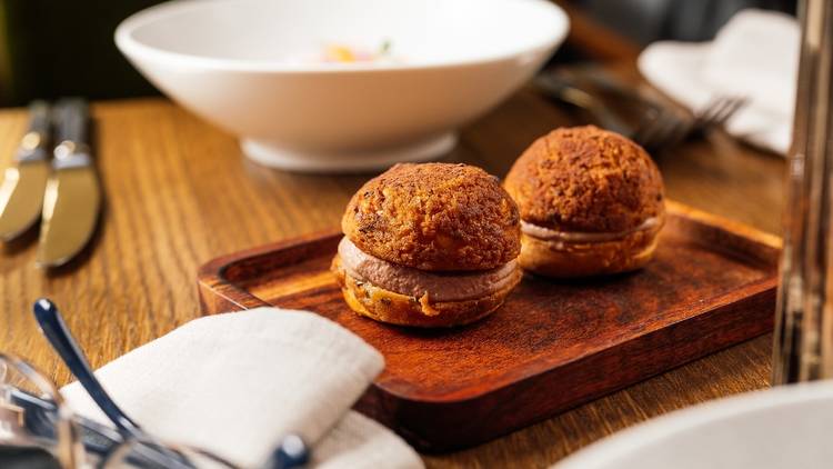 Duck liver éclairs