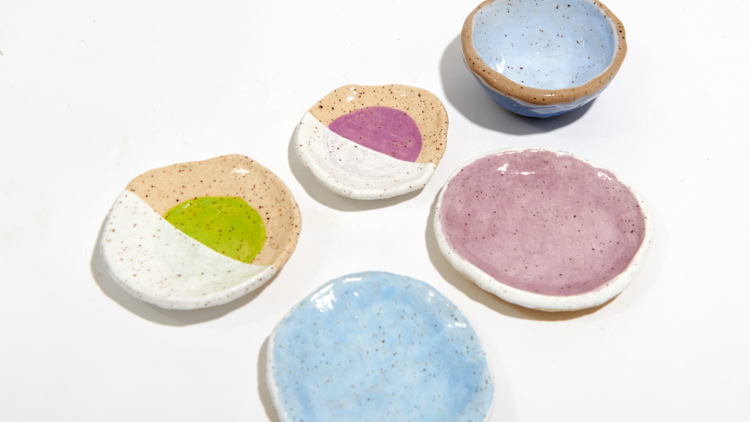 Pottery with a Purpose Painted handmade clay dishes