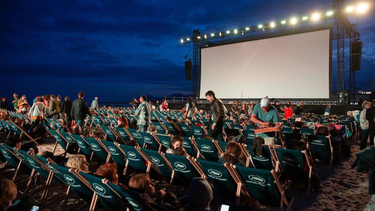Cinema en plein air /  Cannes, France