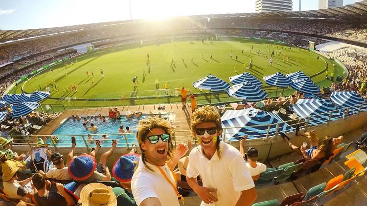 Festivities at Brisbane's famous sports ground the Gabba