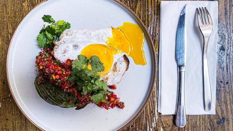 Baked avo toast